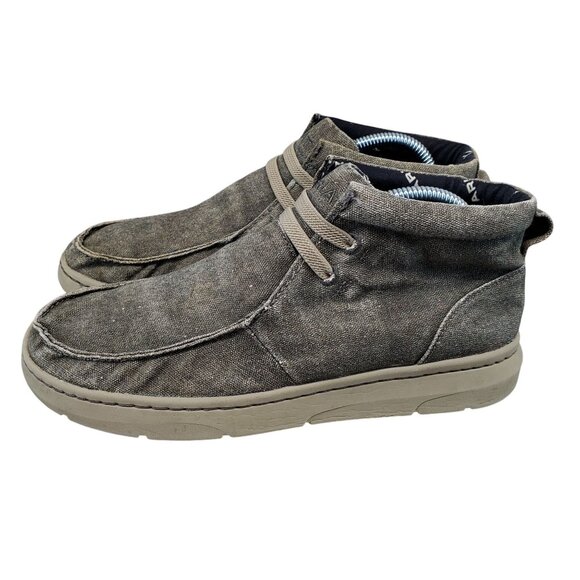 Ariat Shoes Mens Size 8 Gray Canvas Hilo Mid Casual Sneaker *Read* - Picture 1 of 14